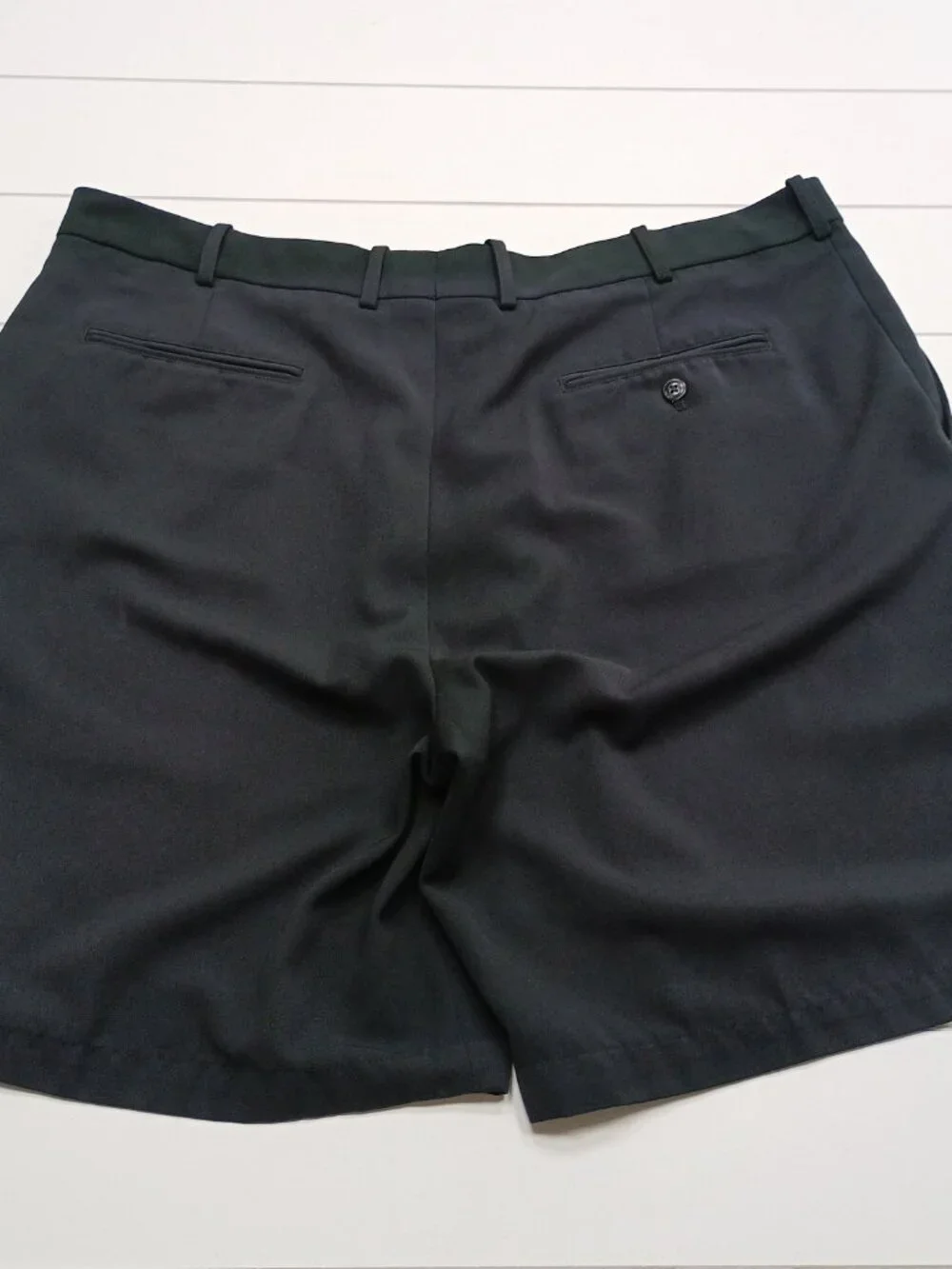 Walter Hagen Black Golf Shorts 42 Performance Flat Front Stretch Casual